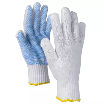 OX-ON Knitted Supreme 13600 work gloves, White/Blue