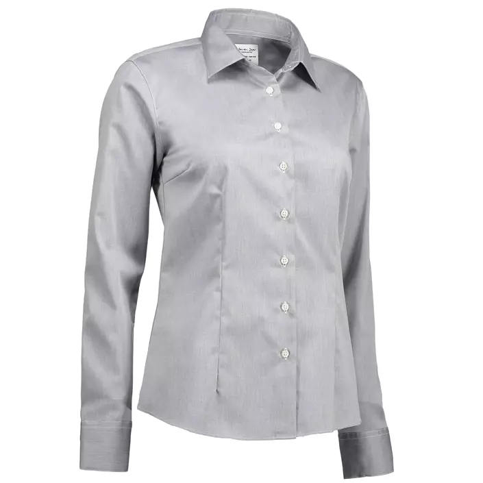 Seven Seas moderne fit Fine Twill women's shirt, Silver Grey, large image number 2