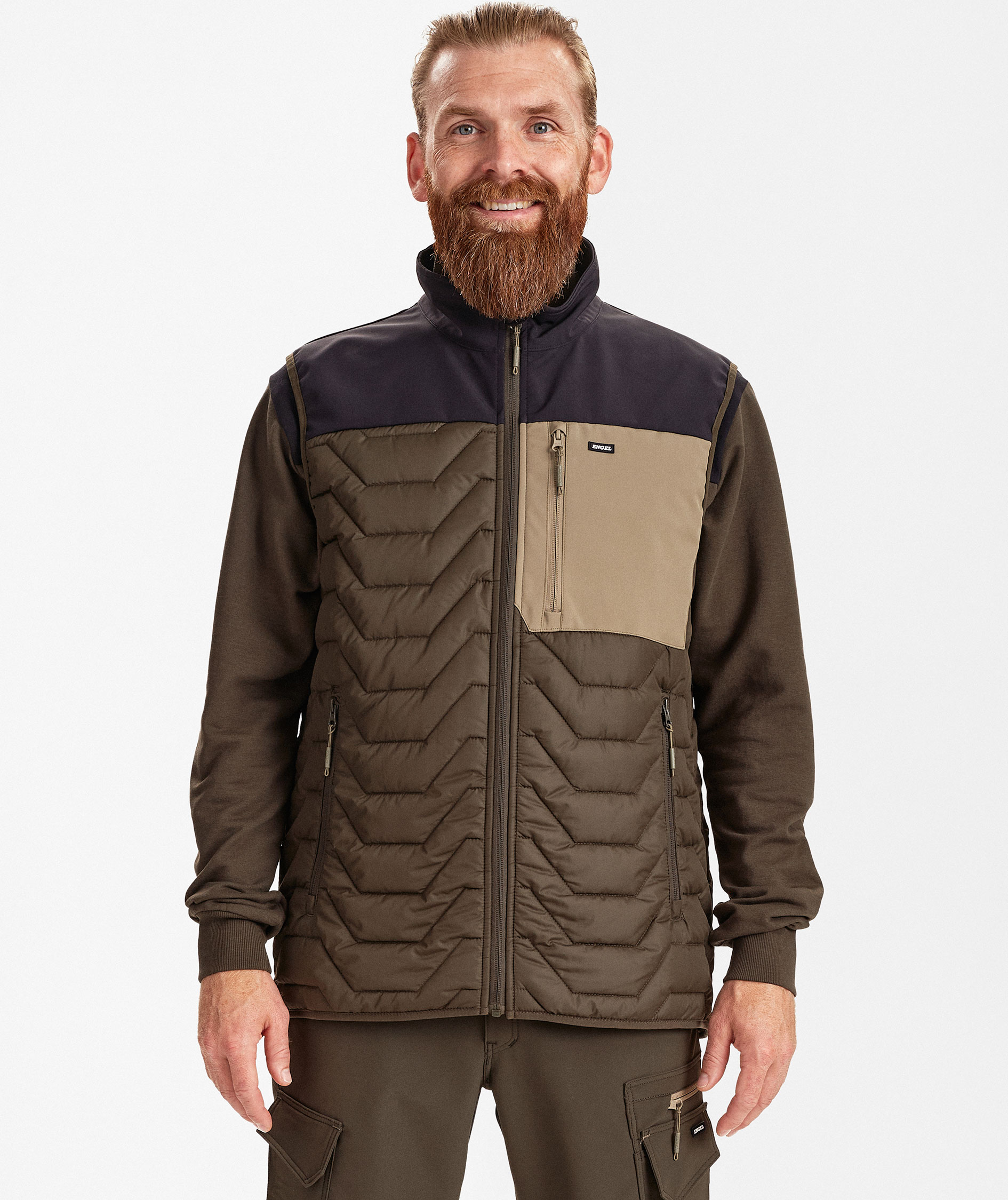 Engel Entire Steppweste, Forest Green/Black