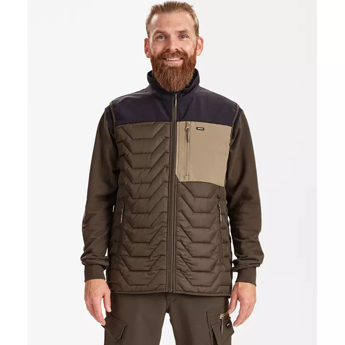 Engel Entire vattert vest, Forest Green/Black, large image number 1