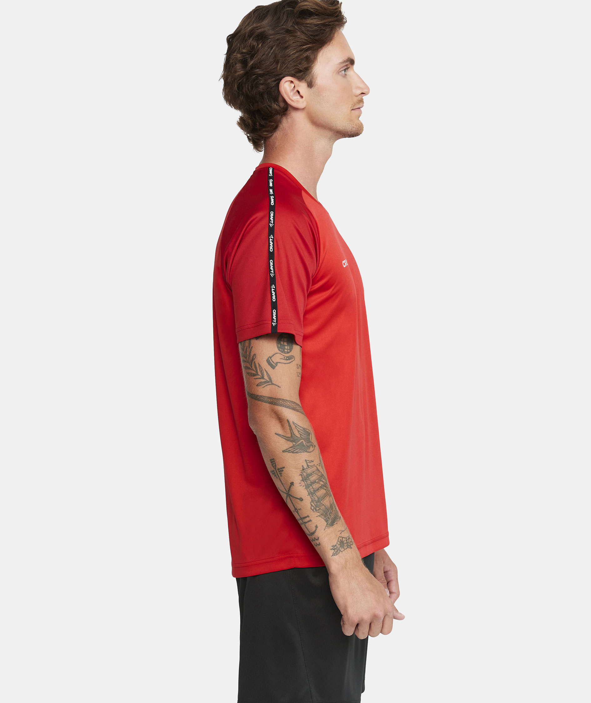 Craft Squad 2.0 Contrast Jersey T-Shirt, Bright Red-Express, large image number 5