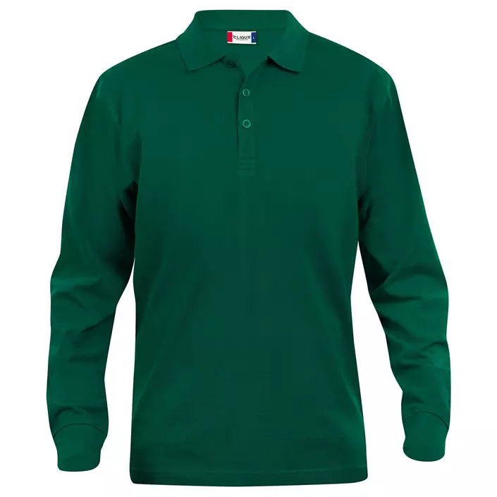 Clique Classic Lincoln long-sleeved polo, Bottle Green, large image number 0