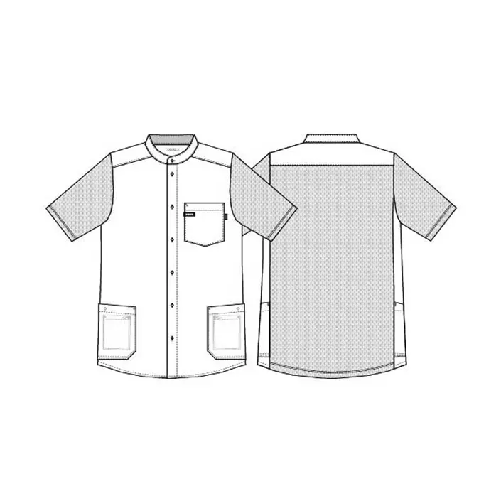 Kentaur kortärmad pique skjorta, Blåmelerad, large image number 2