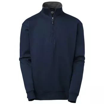 South West Webber  sweatshirt med kort lynlås, Navy