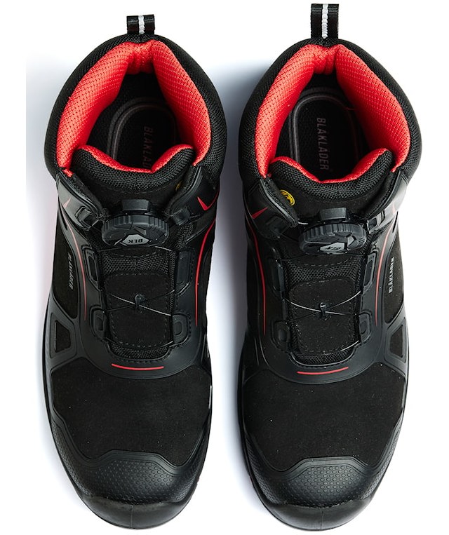 Bl&aring;kl&auml;der&nbsp;Gecko skyddsk&auml;ngor S3, Svart/R&ouml;d, large image number 2