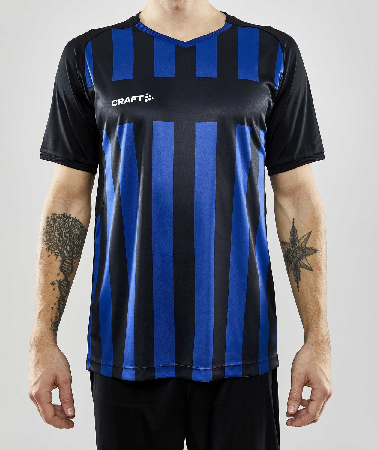 Craft Progress 2.0 Stripe Jersey T-Shirt, Schwarz/Club Cobolt, large image number 1