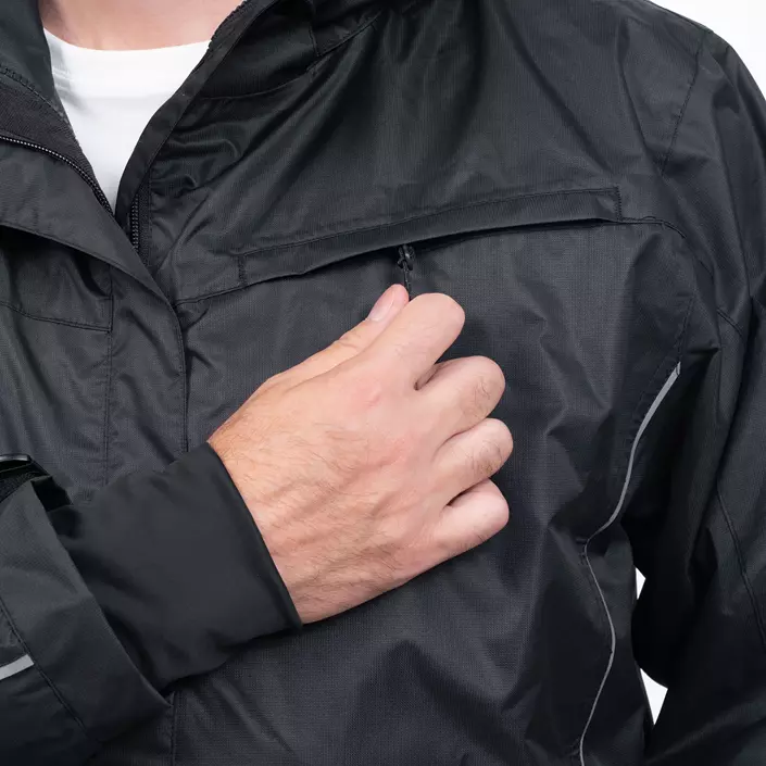 Pitch Stone Active-Pro Zip-in regnjakke, Black, large image number 9