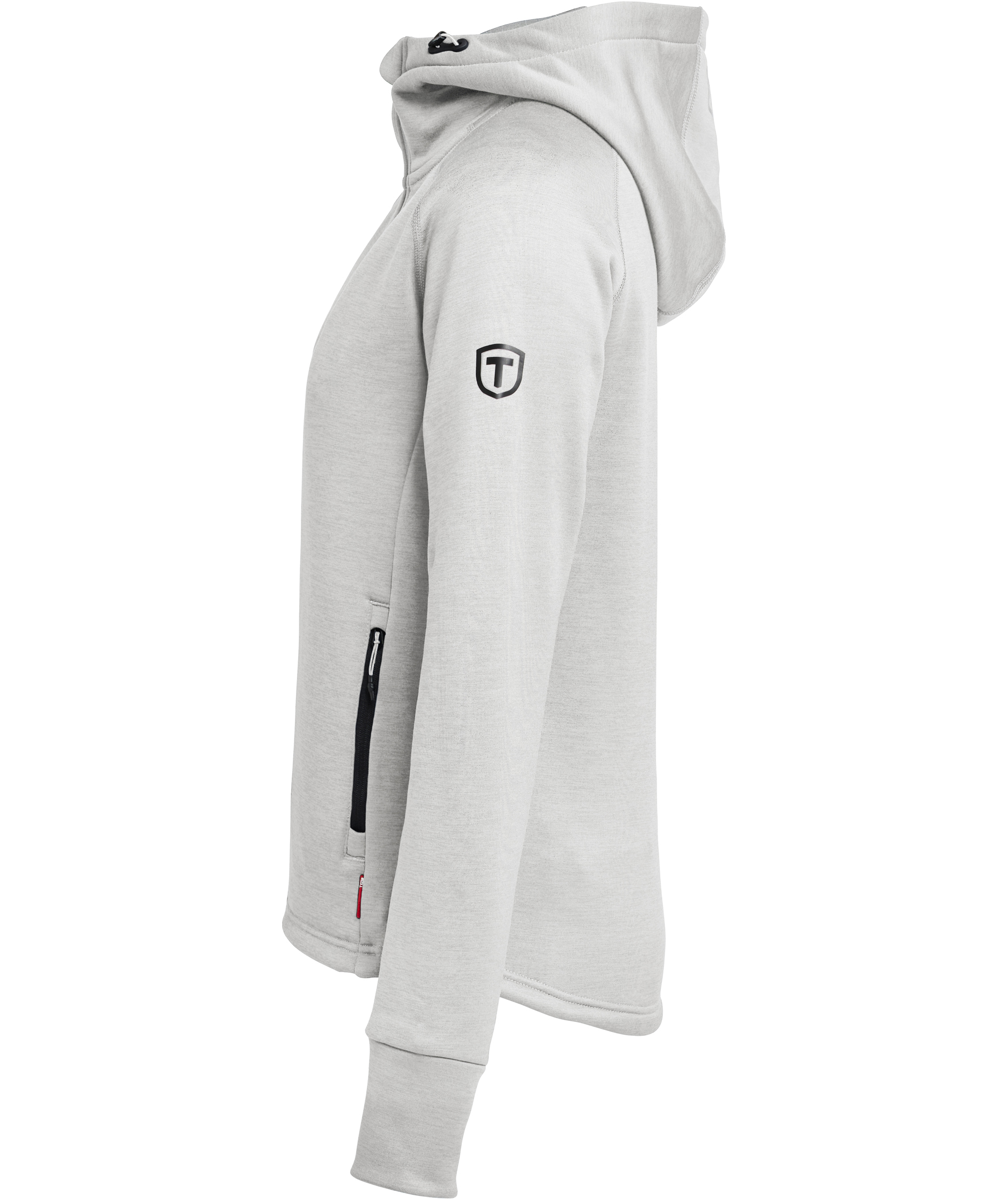 Tenson TXlite women's hoodie with full zipper, Light Grey, large image number 4