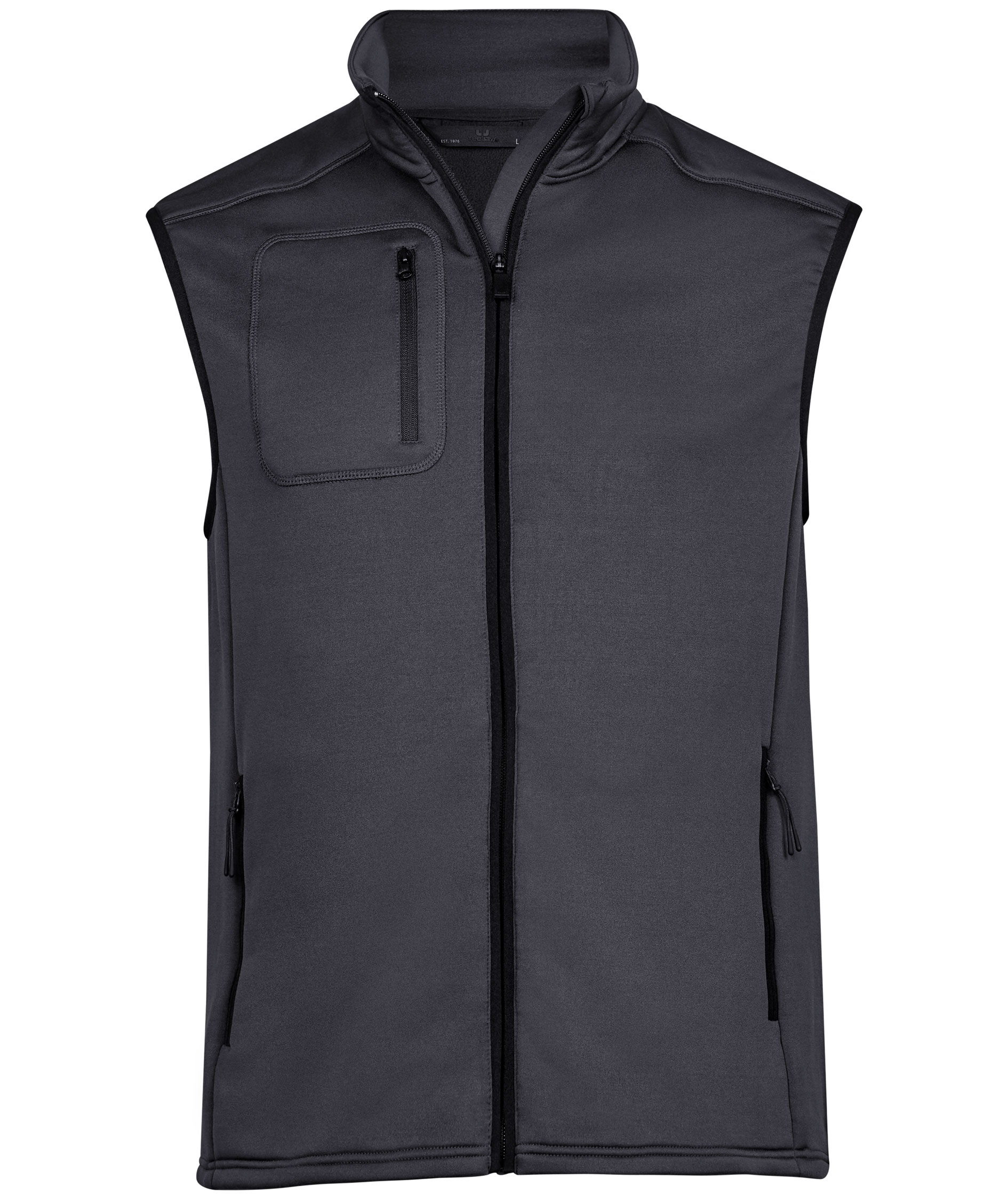 Tee Jays Stretch fleece bodywarmer, Dark Grey, Dark Grey, swatch
