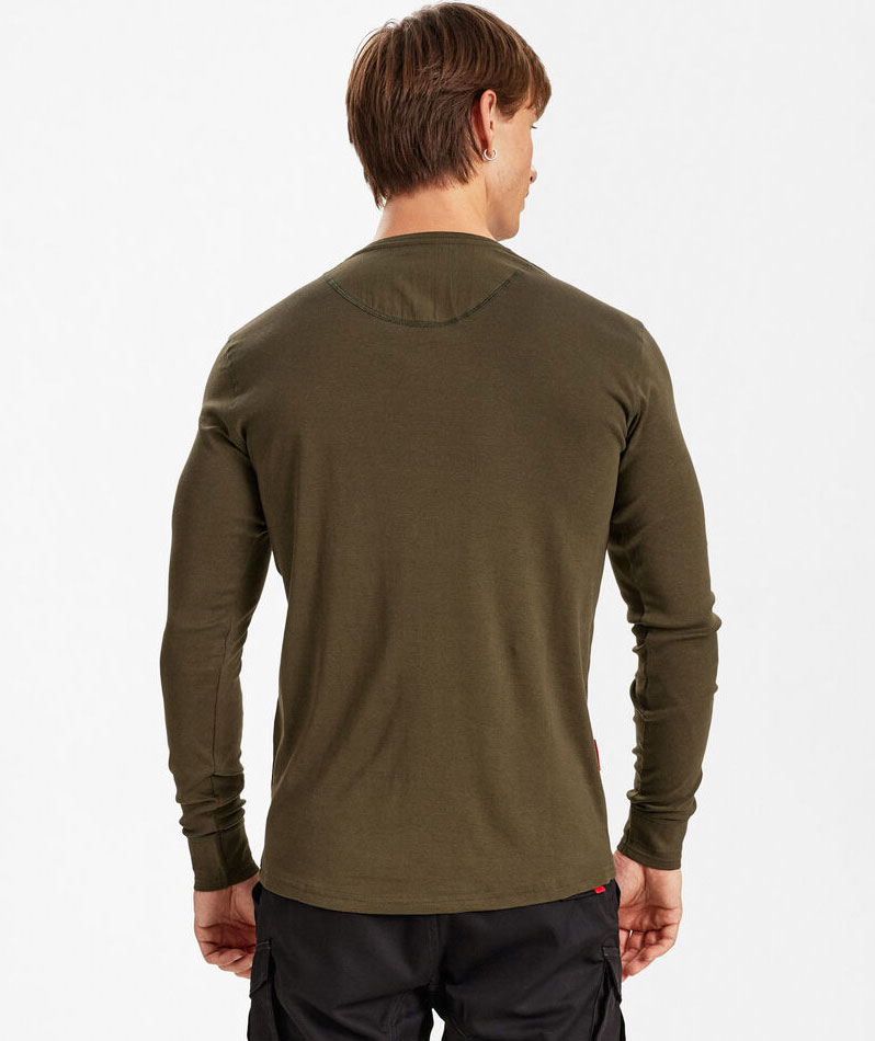 Engel Extend langermet Grandad T-skjorte, Forest green, large image number 3