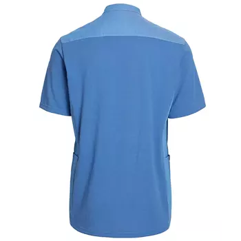 Kentaur kortärmad pique skjorta, Blåmelerad