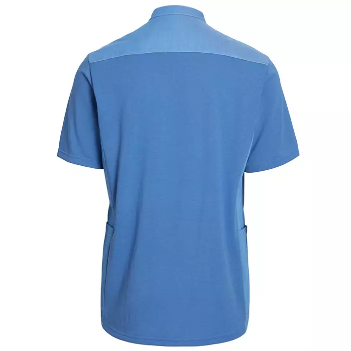 Kentaur kortärmad pique skjorta, Blåmelerad, large image number 1