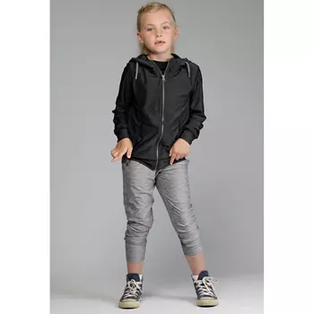 Pitch Stone Cooldry hoodie til børn, Dark black melange