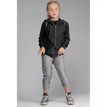 Pitch Stone Cooldry hoodie til barn, Dark black melange