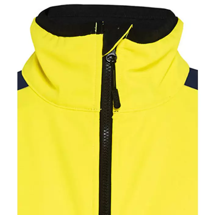 Blåkläder softshell jacket, Hi-vis Yellow/Marine, large image number 2