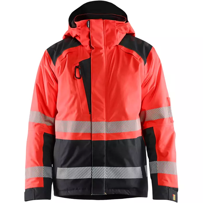 Blåkläder vinterjakke, Hi-Vis rød/svart, large image number 0