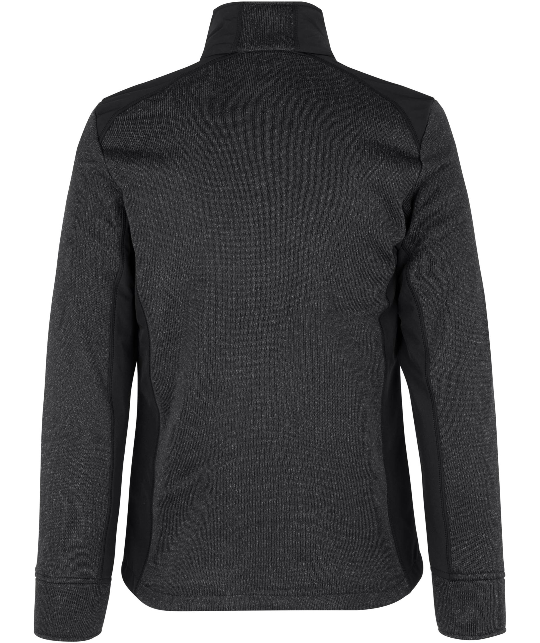 ID Knitted Fleece Cardigan, Antracit Grey Melange