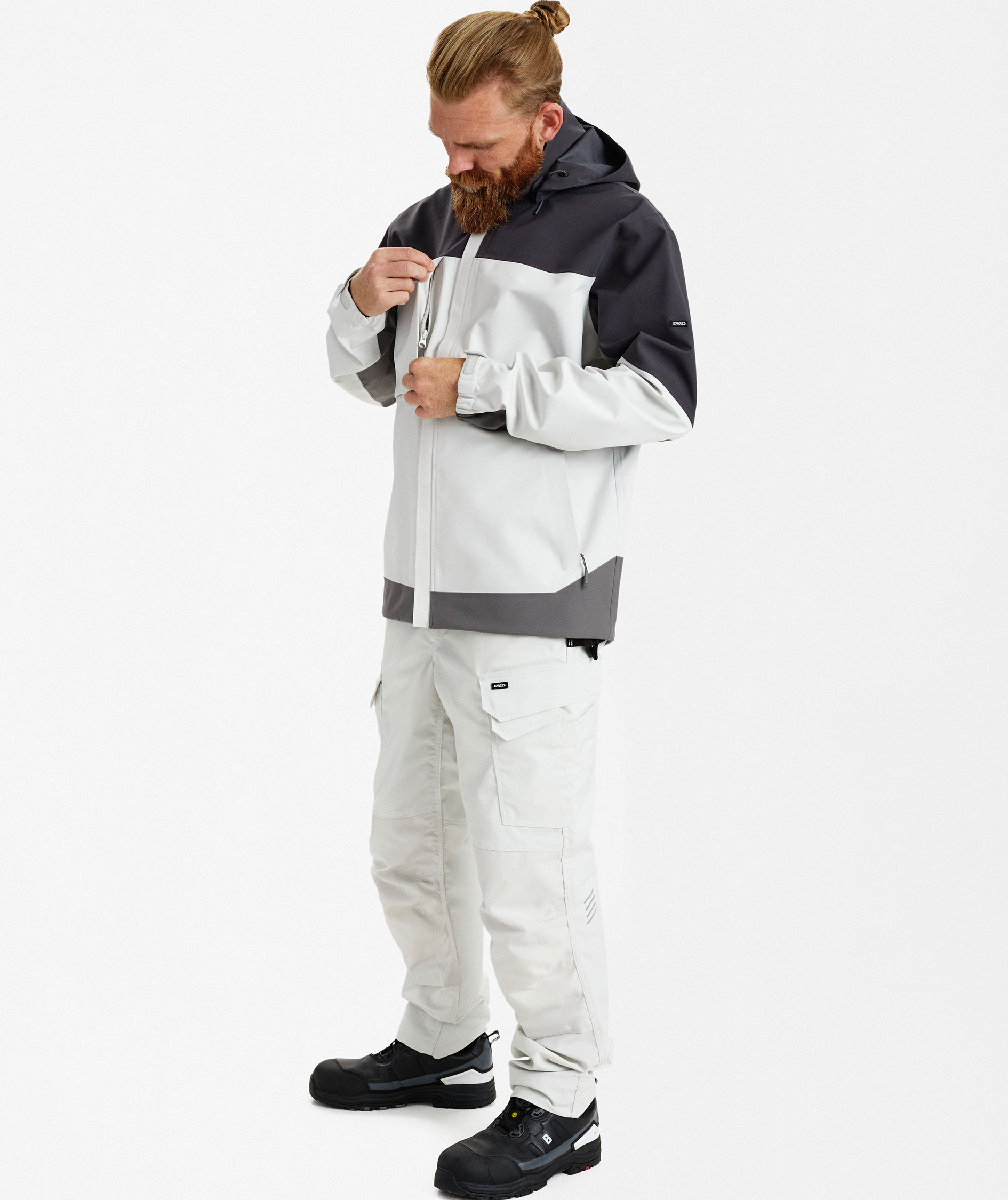 Engel Entire shell jacket, Bone White/Anthracite Grey, large image number 2
