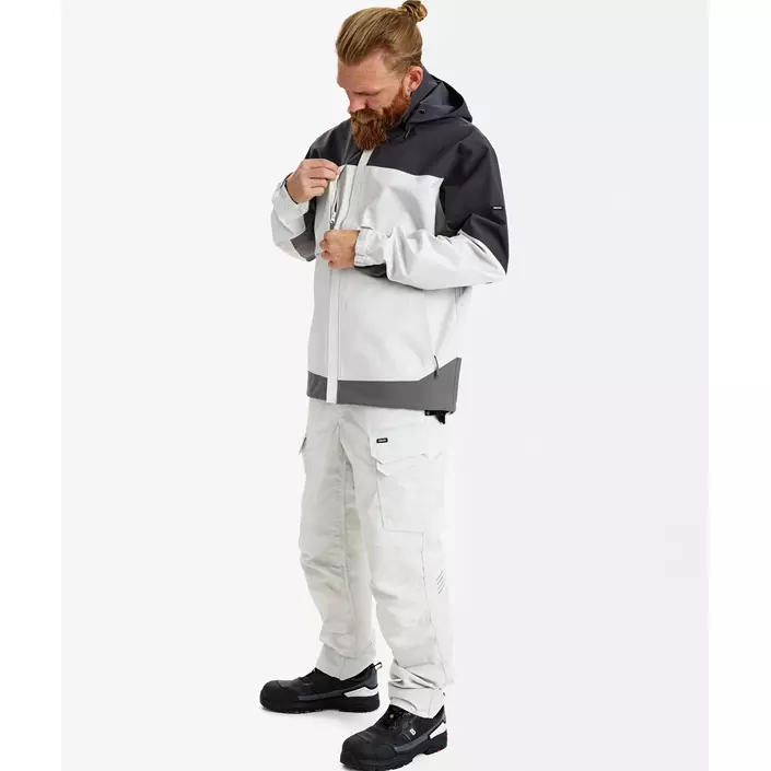 Engel Entire skaljakke, Bone White/Anthracite Grey, large image number 2