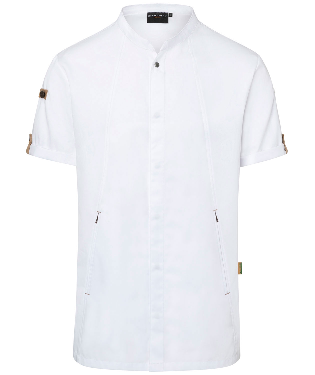 Karlowsky Green-generation short-sleeved chefs jacket, White, large image number 0