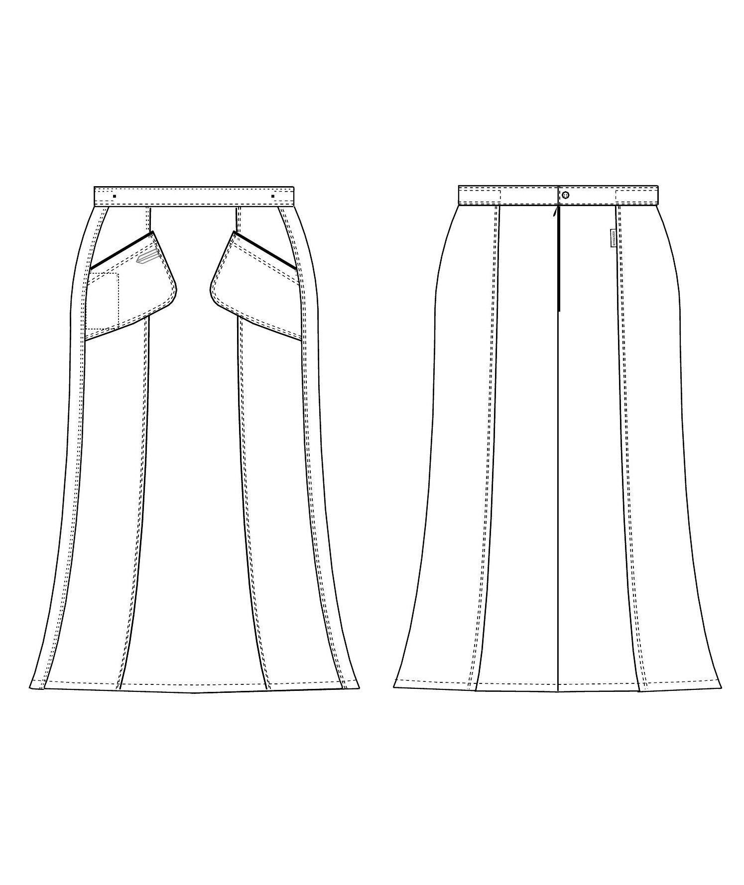 Kentaur nederdel, M&oslash;rk&nbsp;Marine, large image number 3