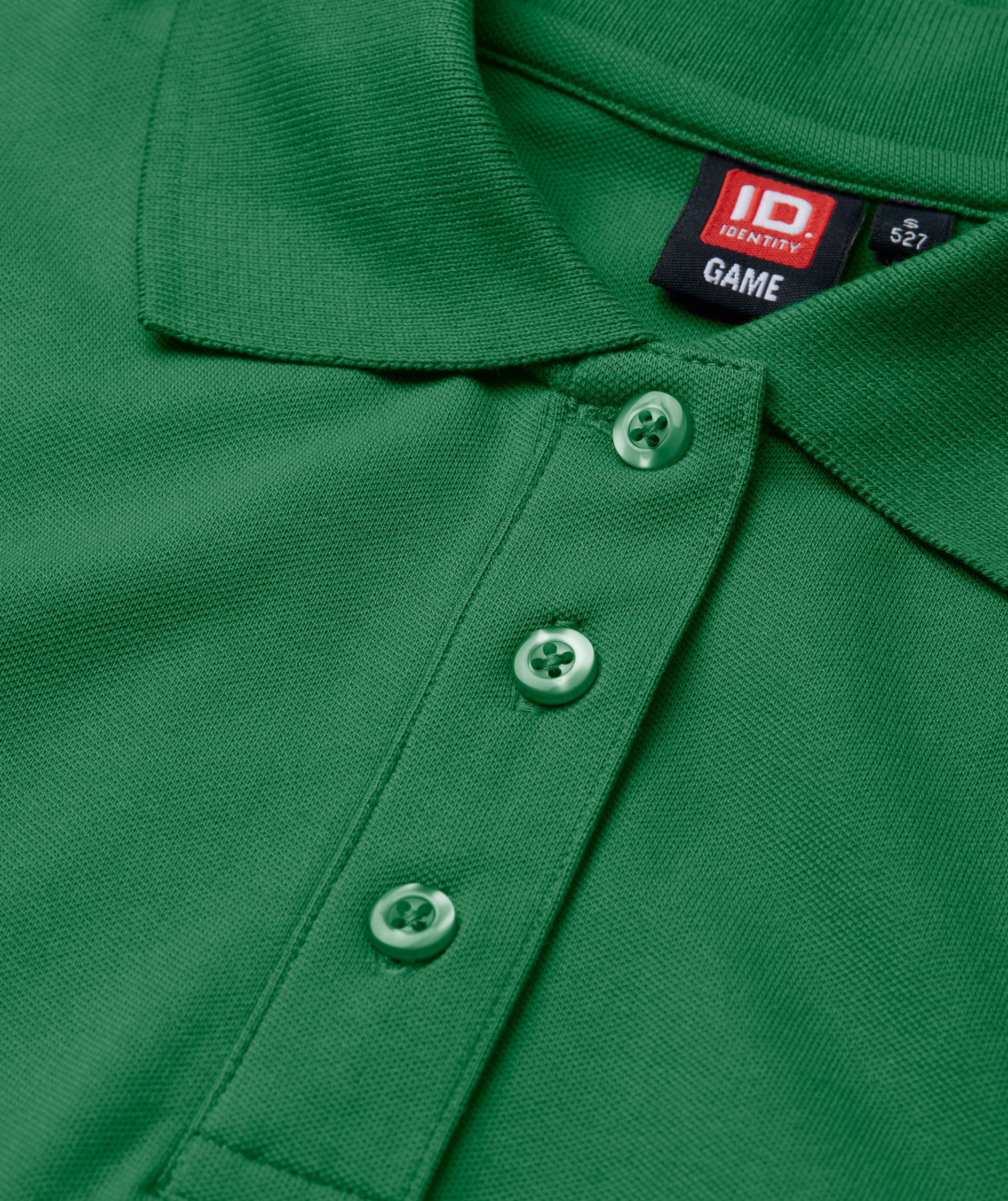 ID women's Pique Polo T-shirt with stretch, Green, large image number 3