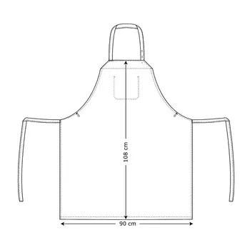 Kentaur wide bib apron, Charcoal