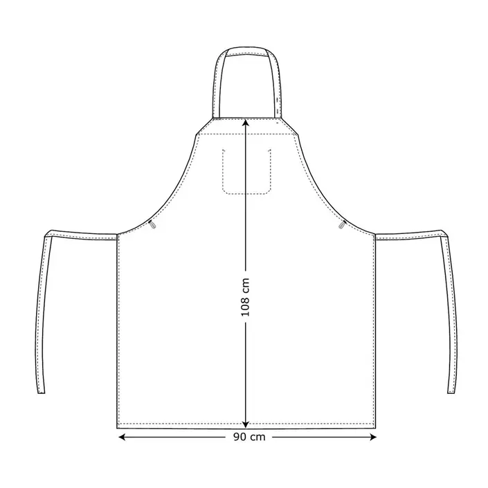 Kentaur wide bib apron, Charcoal, Charcoal, large image number 1