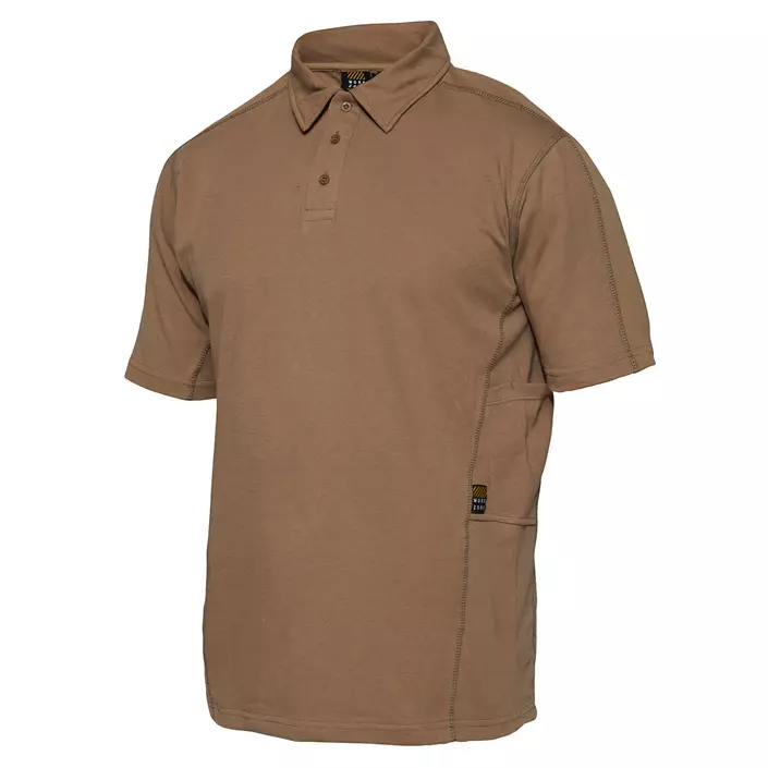 Workzone Functional polo T-skjorte, Brun/wood, large image number 0