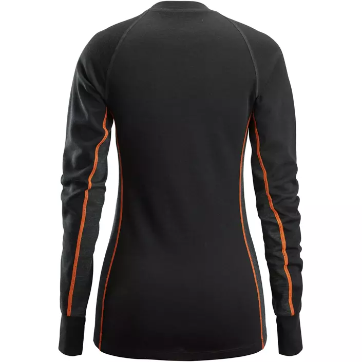 Snickers underställströja med merinoull 9470 dam, Black/Anthracite Melange, large image number 2