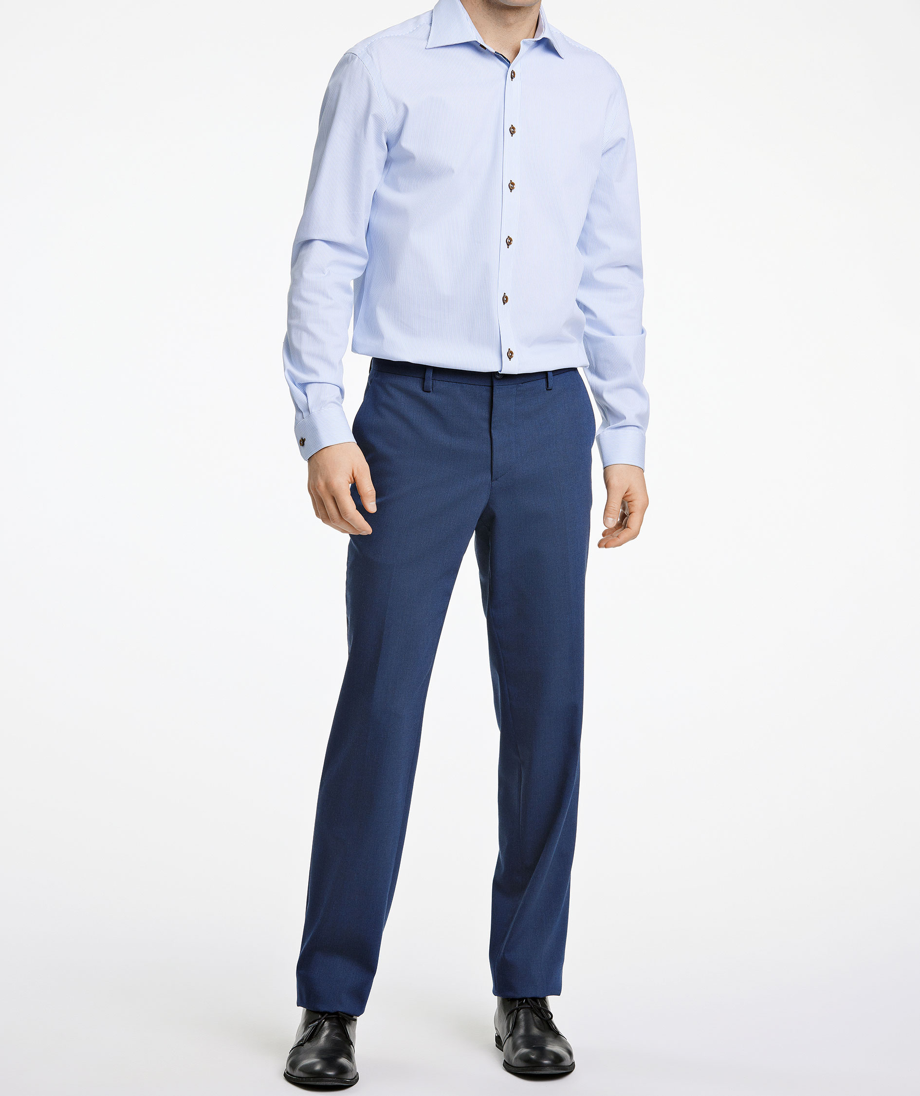 Lindbergh Modern fit suit trousers with wool, DK Navy Mel, large image number 1