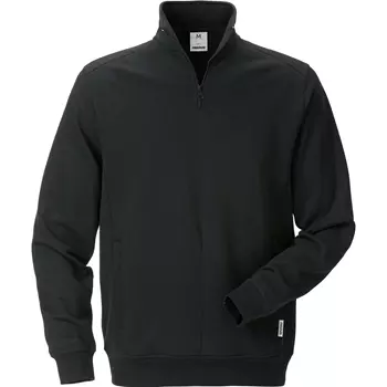 Fristads sweatshirt half zip 7607, Black