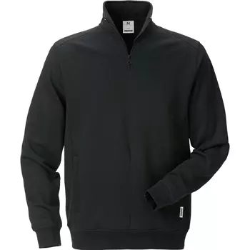 Fristads sweatshirt half zip 7607, Black
