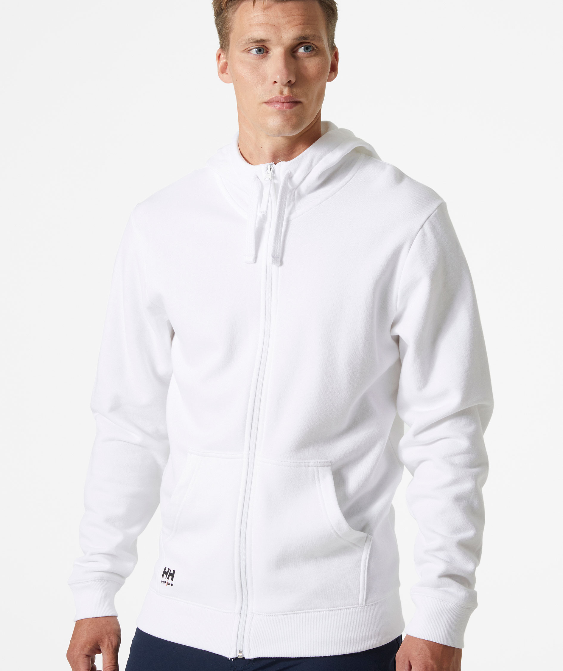 Helly Hansen Classic hoodie med dragkedja, White