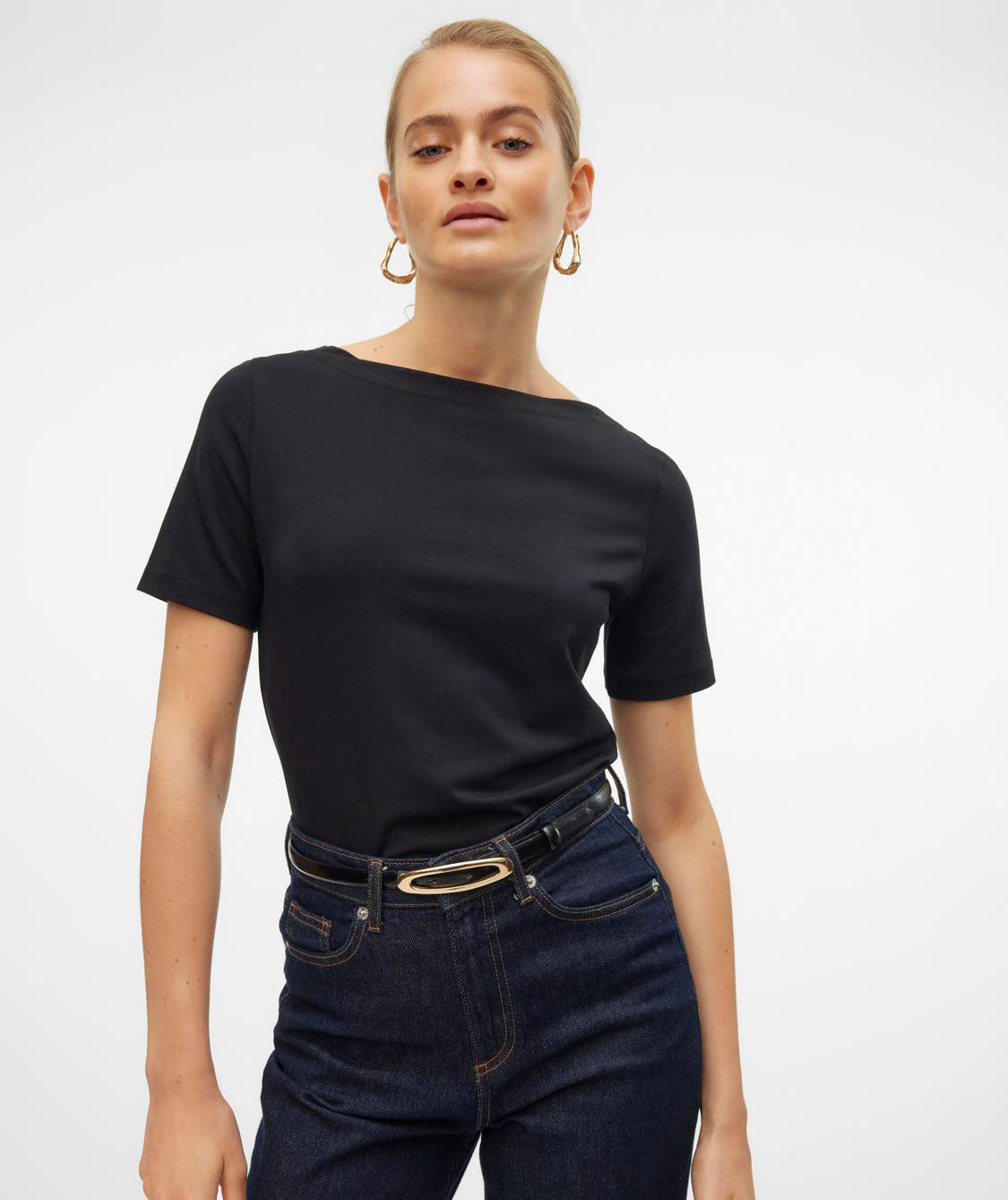 Vero Moda VMPANDA MODAL dame T-shirt, Black, large image number 4