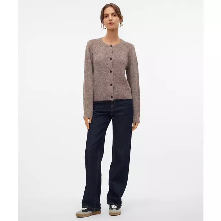 Vero Moda VMNOVAH dame strik cardigan, Brown Lentil, large image number 5