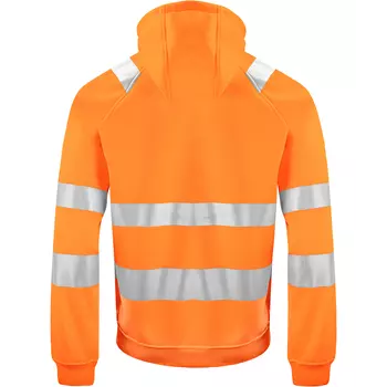 ProJob hoodie with zipper, Hi-Vis Orange/Black