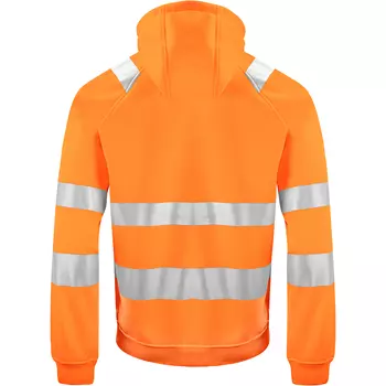 ProJob hoodie with zipper, Hi-Vis Orange/Black