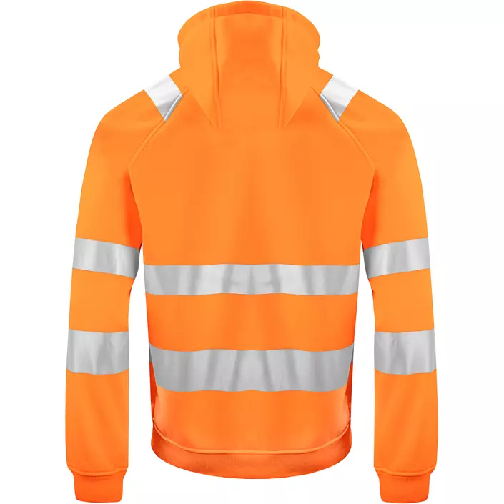 ProJob hoodie med dragkedja, Varsel Orange/Svart, large image number 1