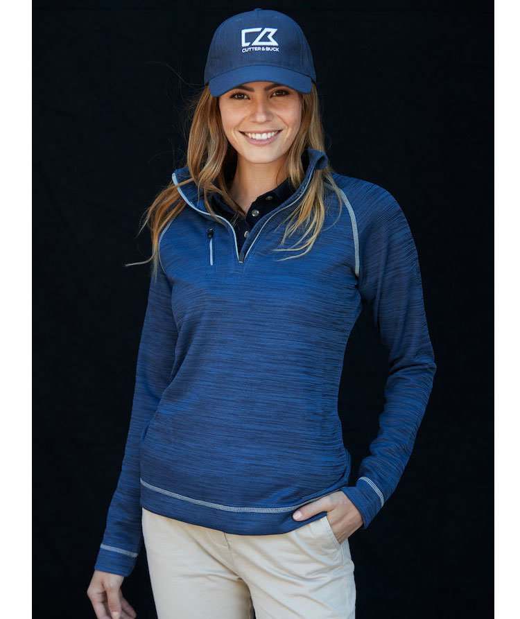 Cutter & Buck Chambers Half Zip women's, Navy melange, large image number 4