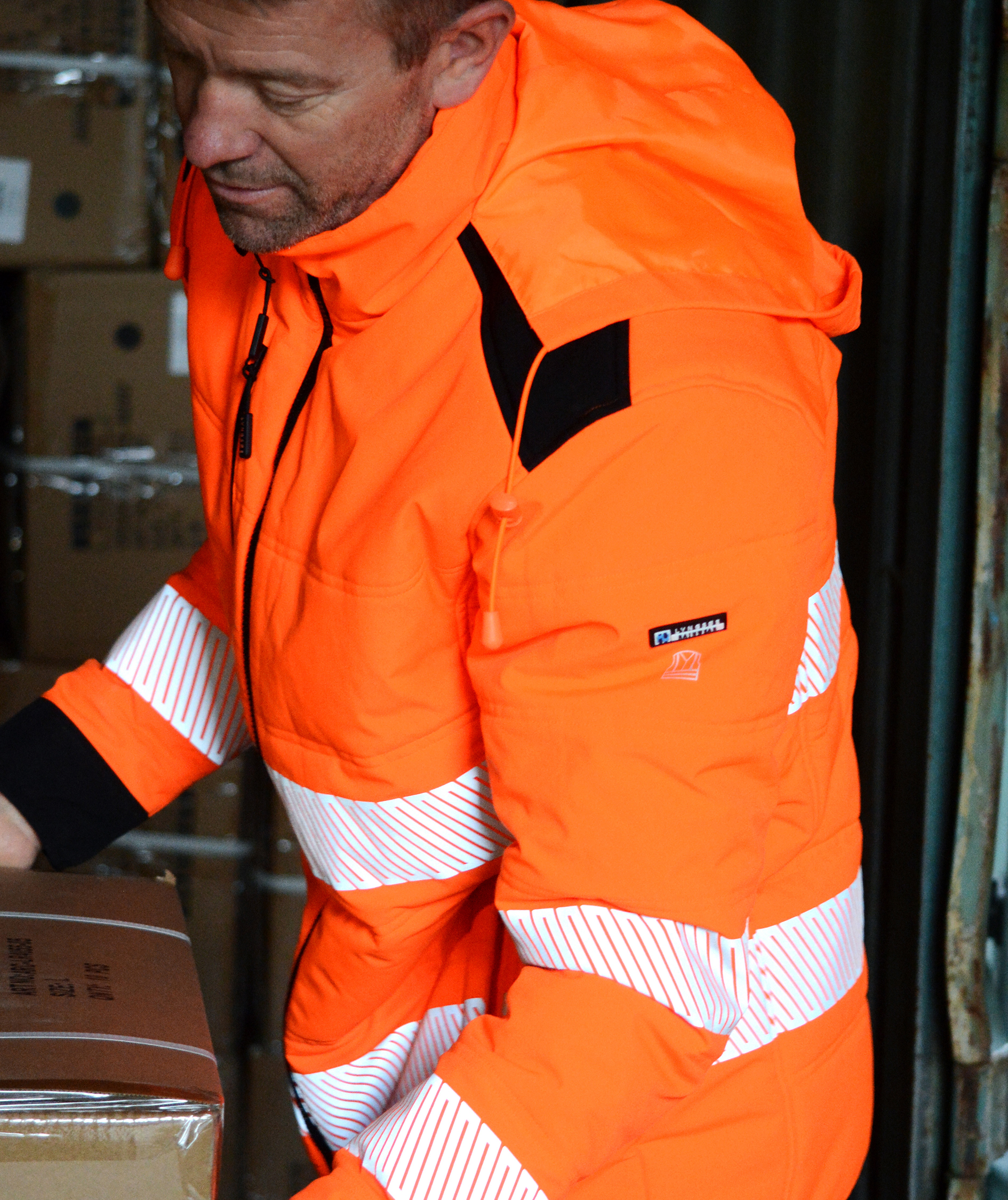 Lyngs&oslash;e winter jacket, Hi-Vis Orange/Black, large image number 2