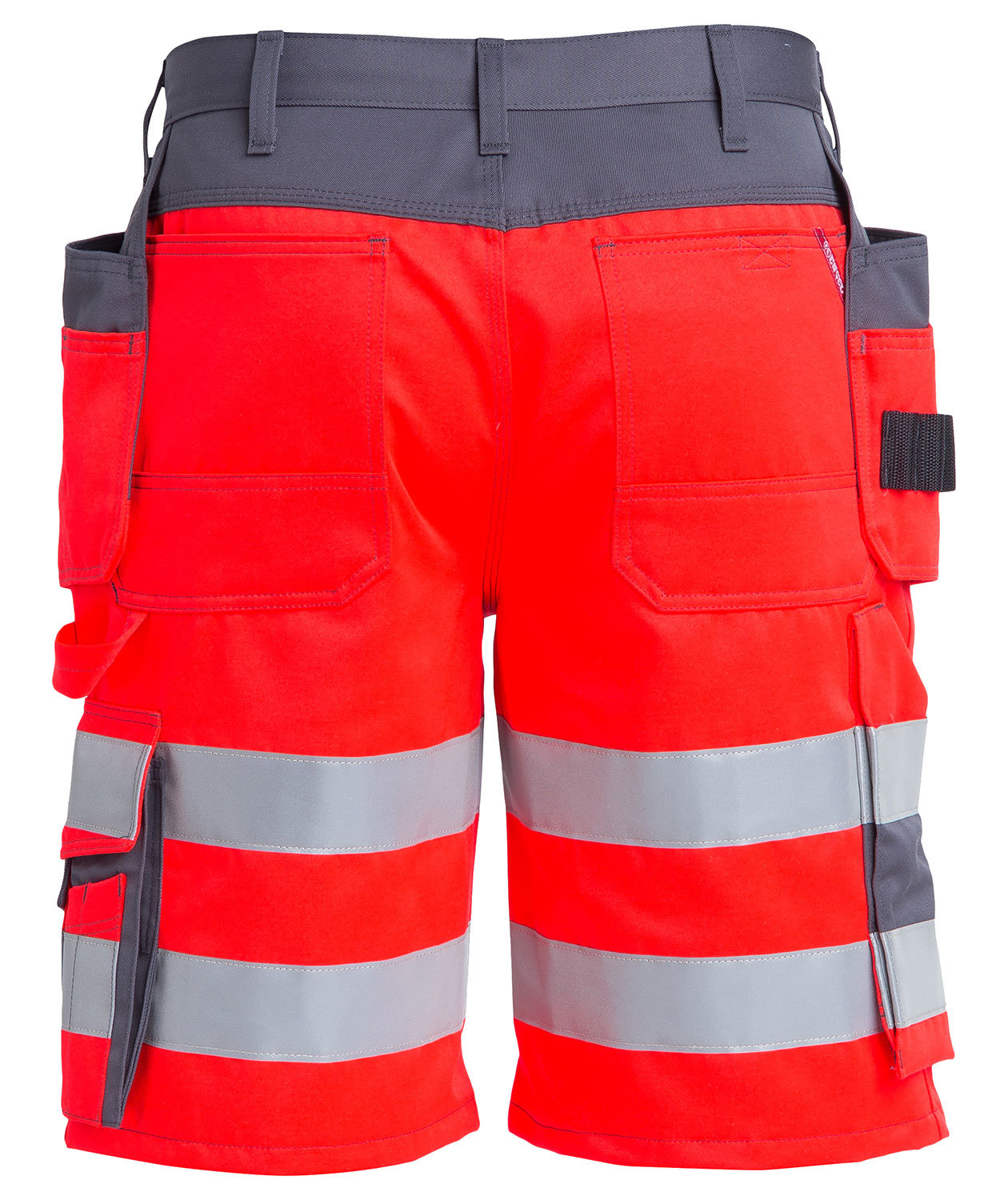 Engel h&aring;ndverkershorts, Hi-vis r&oslash;d/gr&aring;