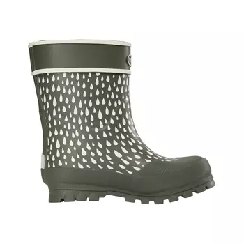 Viking Alv Jolly Moomin rubber boots for kids, Olive/White