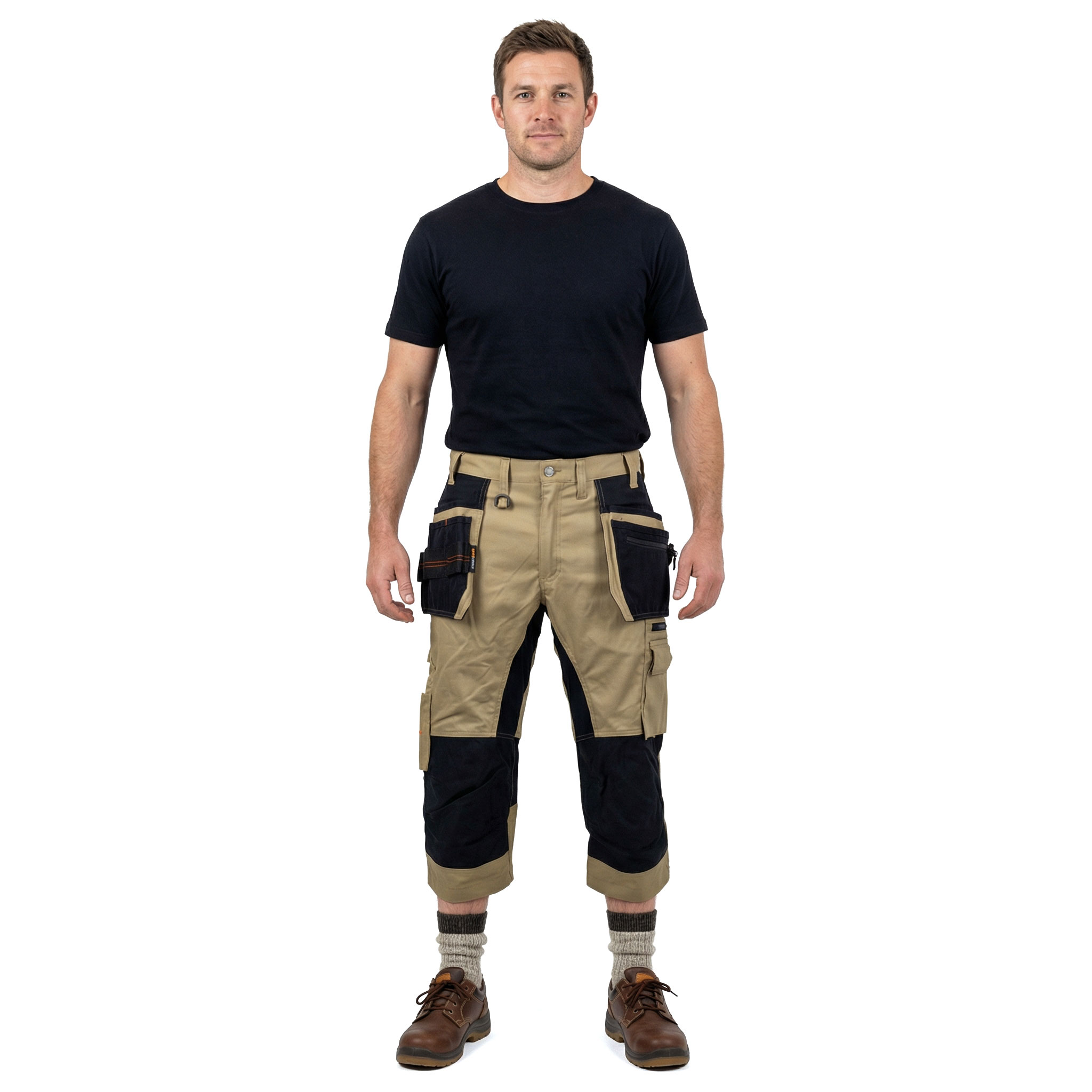 Worksafe 3/4-Handwerkerhose, Khaki, large image number 2