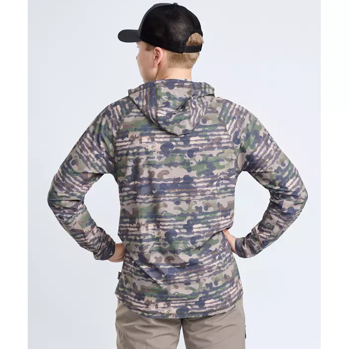 Pinewood Air Vent hættetrøje, Green Camou, large image number 5