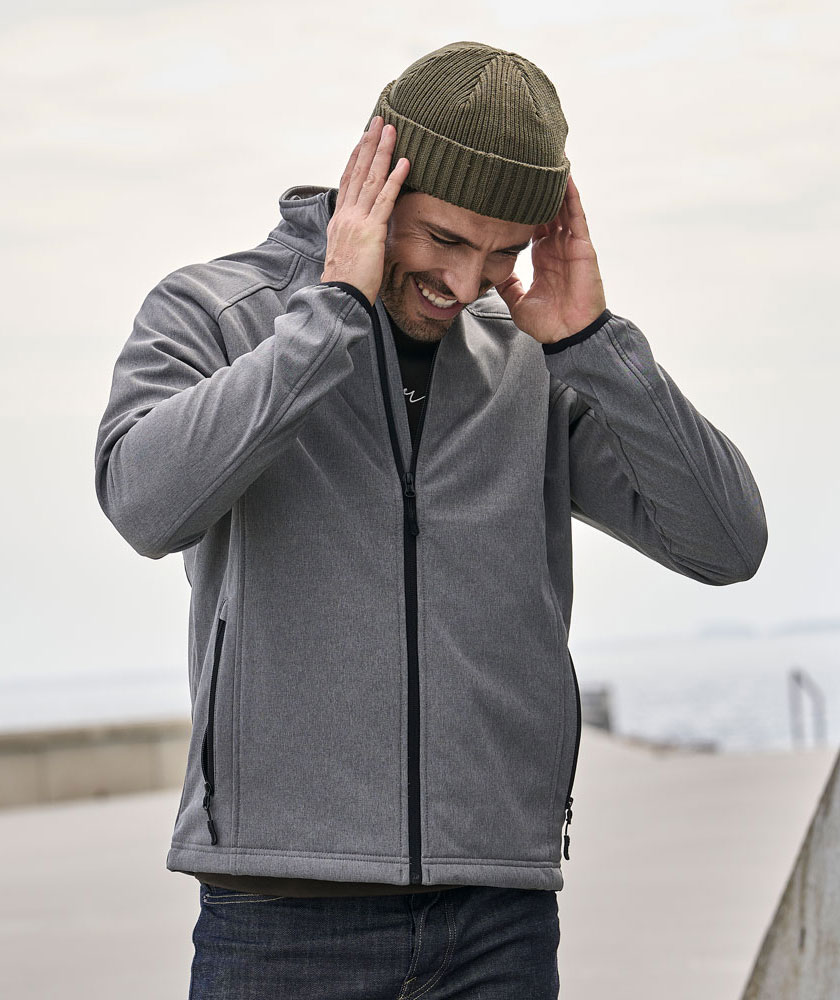Tee Jays lightweight softshell jacket, Grey Melange