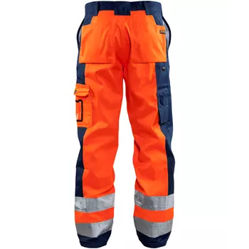 Blåkläder service trousers, Hi-vis Orange/Marine
