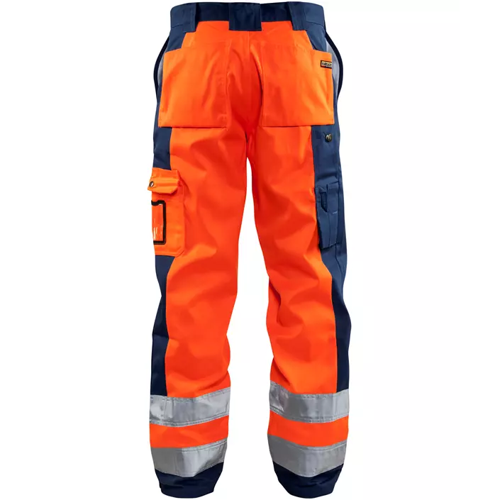 Blåkläder service trousers, Hi-vis Orange/Marine, large image number 1