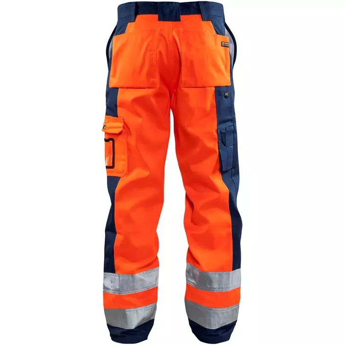 Blåkläder service trousers, Hi-vis Orange/Marine, large image number 1