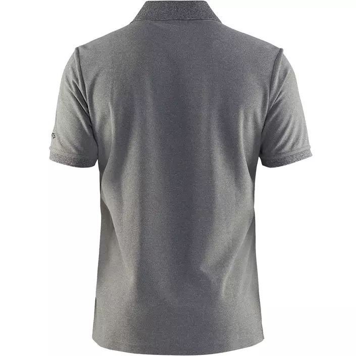 Craft Pique Classic polo T-skjorte, Svart/Grå melange, large image number 1